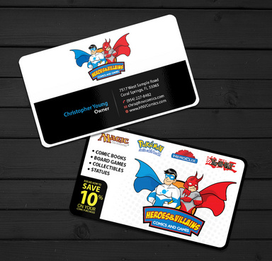 Business cards for comic book store - Hobbies