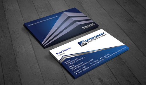 Business Cards, Letterhead and Email signature for Stewart Construction Group - Construction