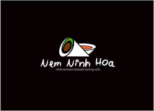 Logo for a restaurant specializing in “Nem Ninh Hòa” - a type of Vietnamese baked spring rolls - Food