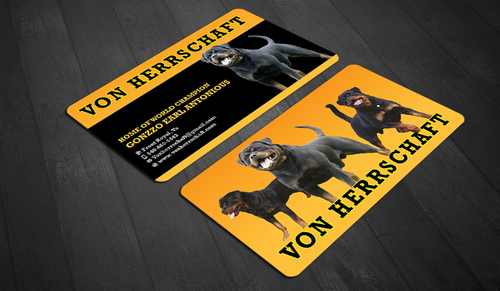 Business Cards for World Champion Rottweilers - Animals