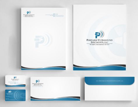 Stationery/business card design for "Portable Ultrasound Specialists LLC" - Imaging