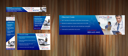 Facebook  page and Top Banner for Cutting Edge Telemedicine company - Health