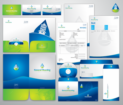 Business Card & Stationary for Cleaning Company  - 