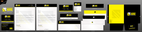 Business Cards and Letter Head for Mini Excavator Hire Business - Construction