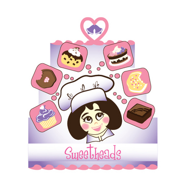 Logo for a custom cake bakery - Food