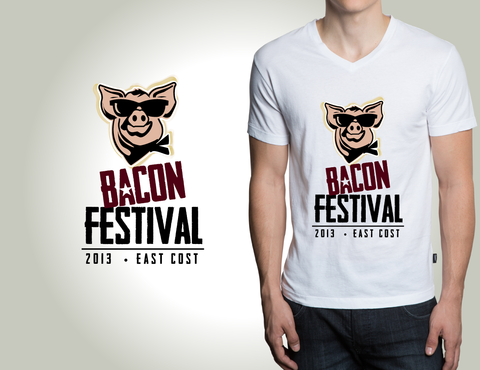 Logo for a Multi City Bacon Festival - Events