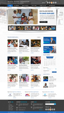 Homepage Design for Mentoring Website - Fund Raising