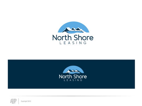 Logo for a Leasing Company with a retro lake tahoe look - Financial Services