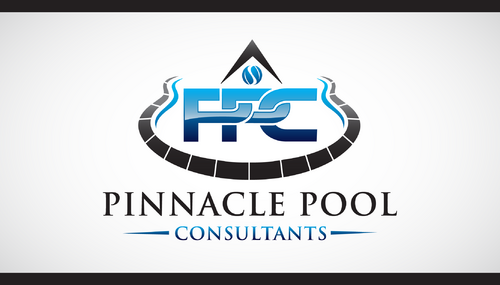 Logo for a Swimmimg Pool Service Company. The company name is Pinnacle Pool Consultants - Home and Garden