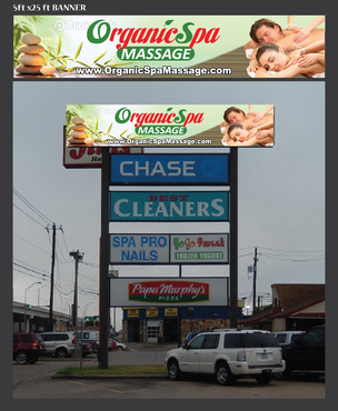 Store Front and Shopping Center Sign  - Massage Therapy