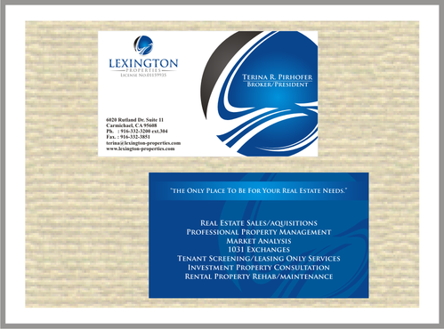 Real Estate Sales & Property Management Company Business Cards - 