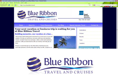 Blue Ribbon Travel Logo redesign - Travel