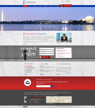 Website for a legal staffing company - Law