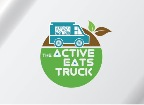 modern , "green", eco friendly food truck logo - Food