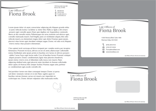 stationery for law firm in los angeles, CA - Law