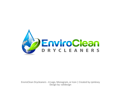 Enviornmentally themed drycleaner logo - Environment
