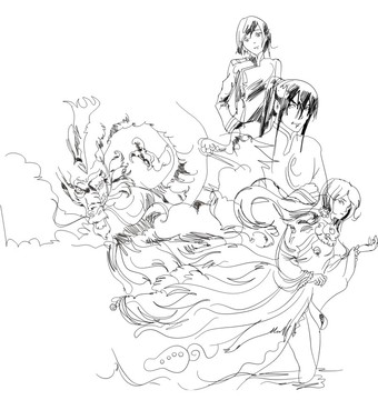 Book cover spread for young-adult novel in fantasy genre - Books