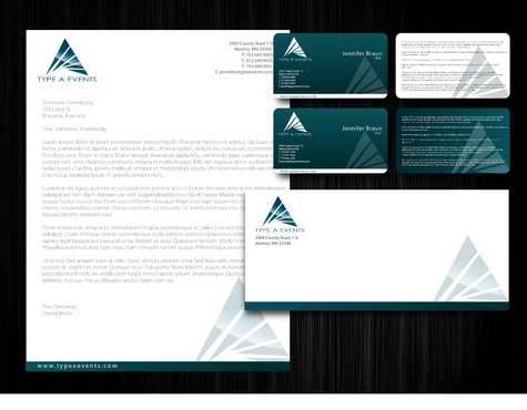 Type A Events Business Cards & Stationary - 