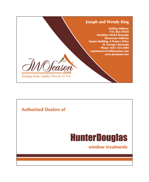 Business cards for JWSeason.com - 