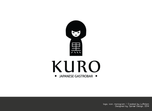 Logo for a japanese gastrobar - KURO - Food