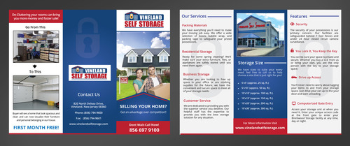 Self Storage 2 Versions of Brochures and 2 flyers - Storage