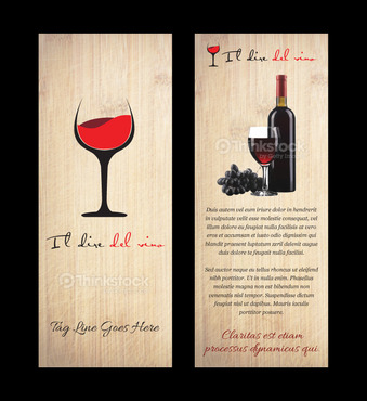 Folded flyers for wine bottles' neck - Food