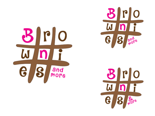 Logo for a sweet store " brownies " - Food