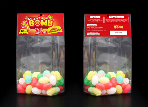 Design of a Label for a Candy Company - Food