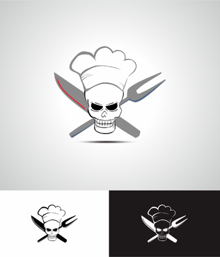 private chef logo - pirate theme - Food