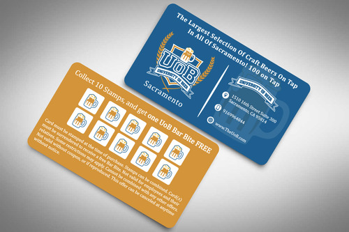 University of Beer Business Card/Stamp card - Food