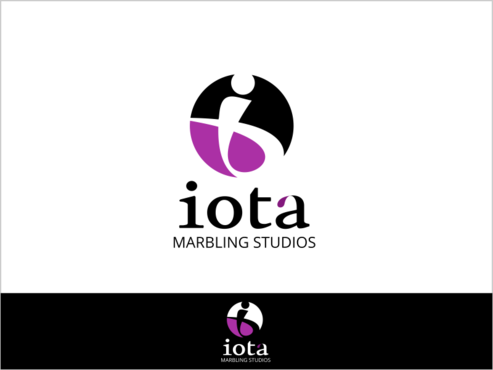 Logo for independent artist company entitled Iota Marbling Studios - Art