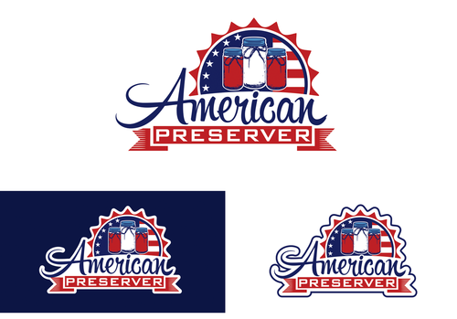 Patriotic Logo for a Food Business Named "American Preserver" - Food
