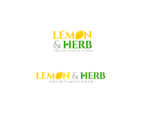 Logo for fresh simple food restaurant. Lemon & Herb - Food