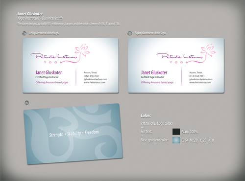 Business cards - Yoga Instructor  - Salon & Spa