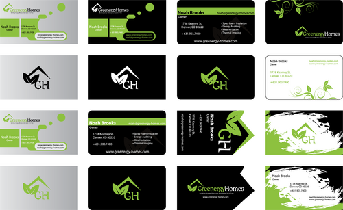 Greenergy Homes LLC- Bus. Cards, Door Hangers, Invoice, Estimates, Postcards - Construction