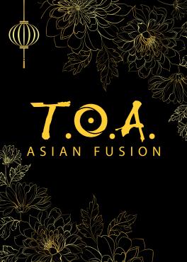 Sign for a Asian fusion restaurant, Chinese and Japanese - Food