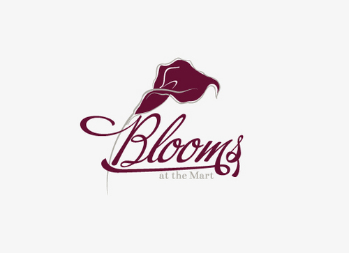 Business logo.  Business Name: Blooms at the Mart - Retailers