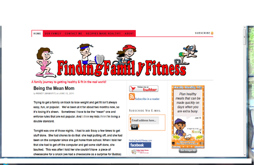 Family fitness blog logo - Blogging