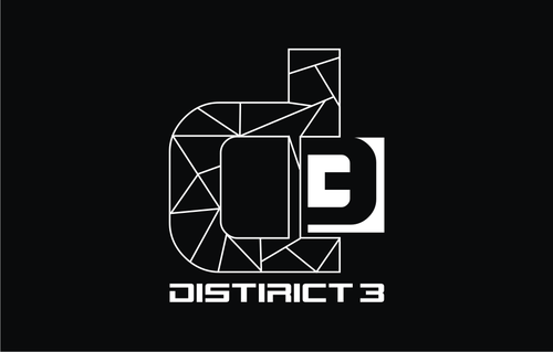 Brand Logo Icon. District 3  or D3 - Apparel