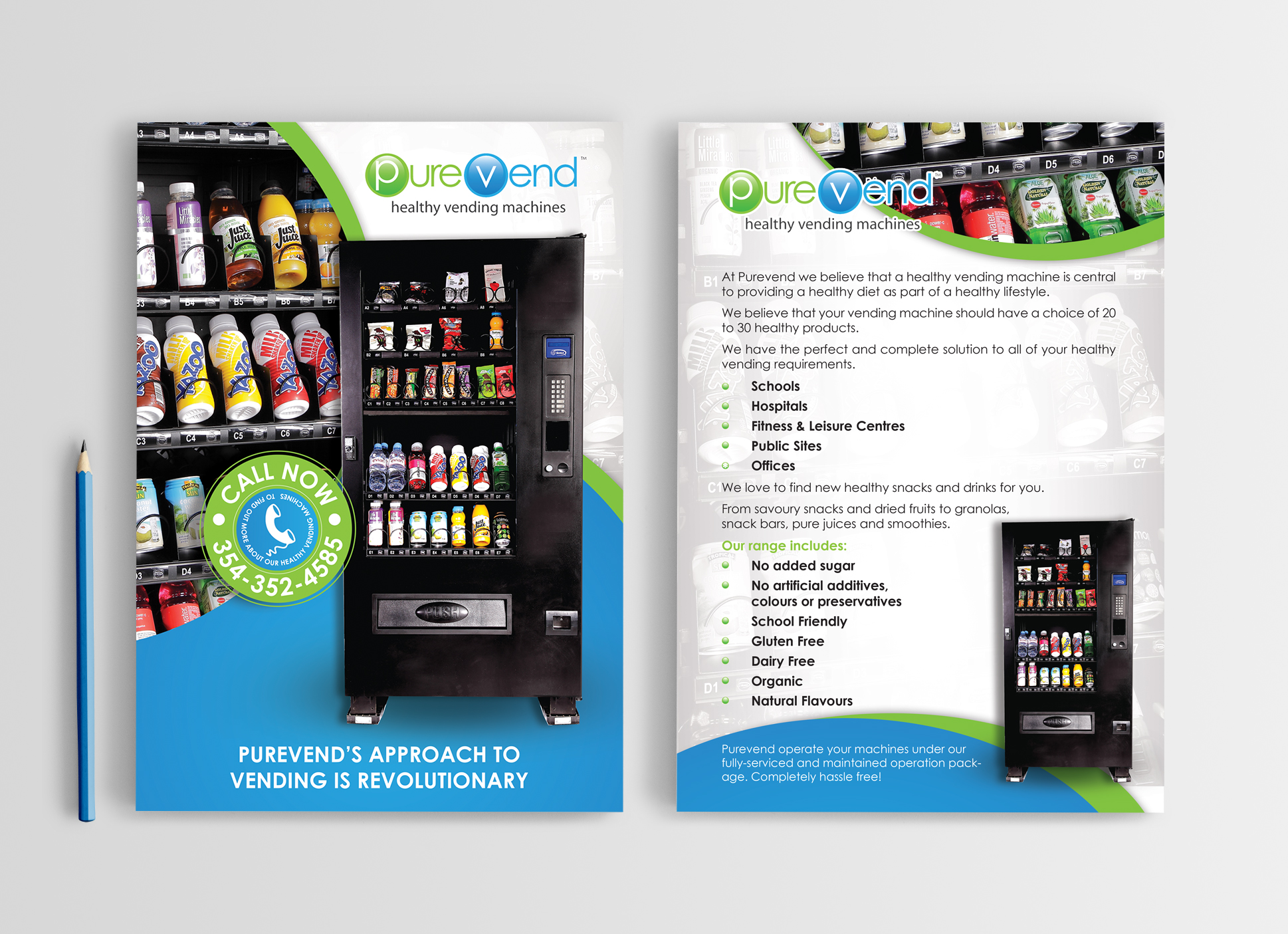 Marketing Material For Vending Machine Company By Gezzyd