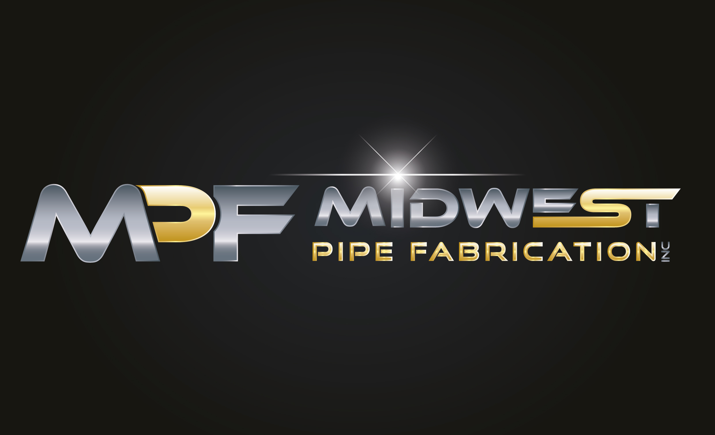 Sharp, cool industrial logo for pipe fabrication by MidwestPipeFab