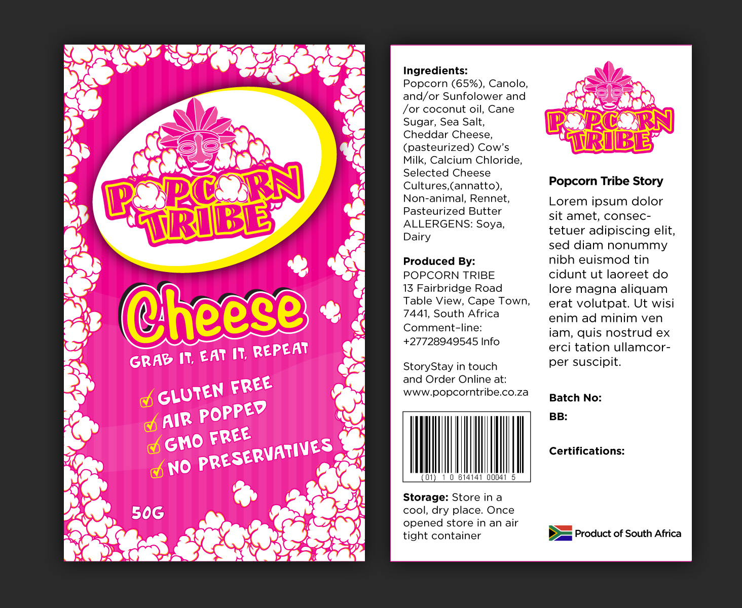label design for a popcorn brand by Doubleloop