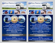 Modern postal card brochure for freight and custom clearing