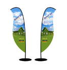 3 designs; 1 double sided yard sign, 1 double sided sail flag sign, 1 large retractable banner 