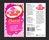 label design for a popcorn brand