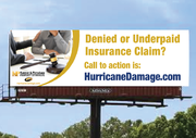 Bold, 14' x 48' Billboard Artwork for Property Damage Attorneys